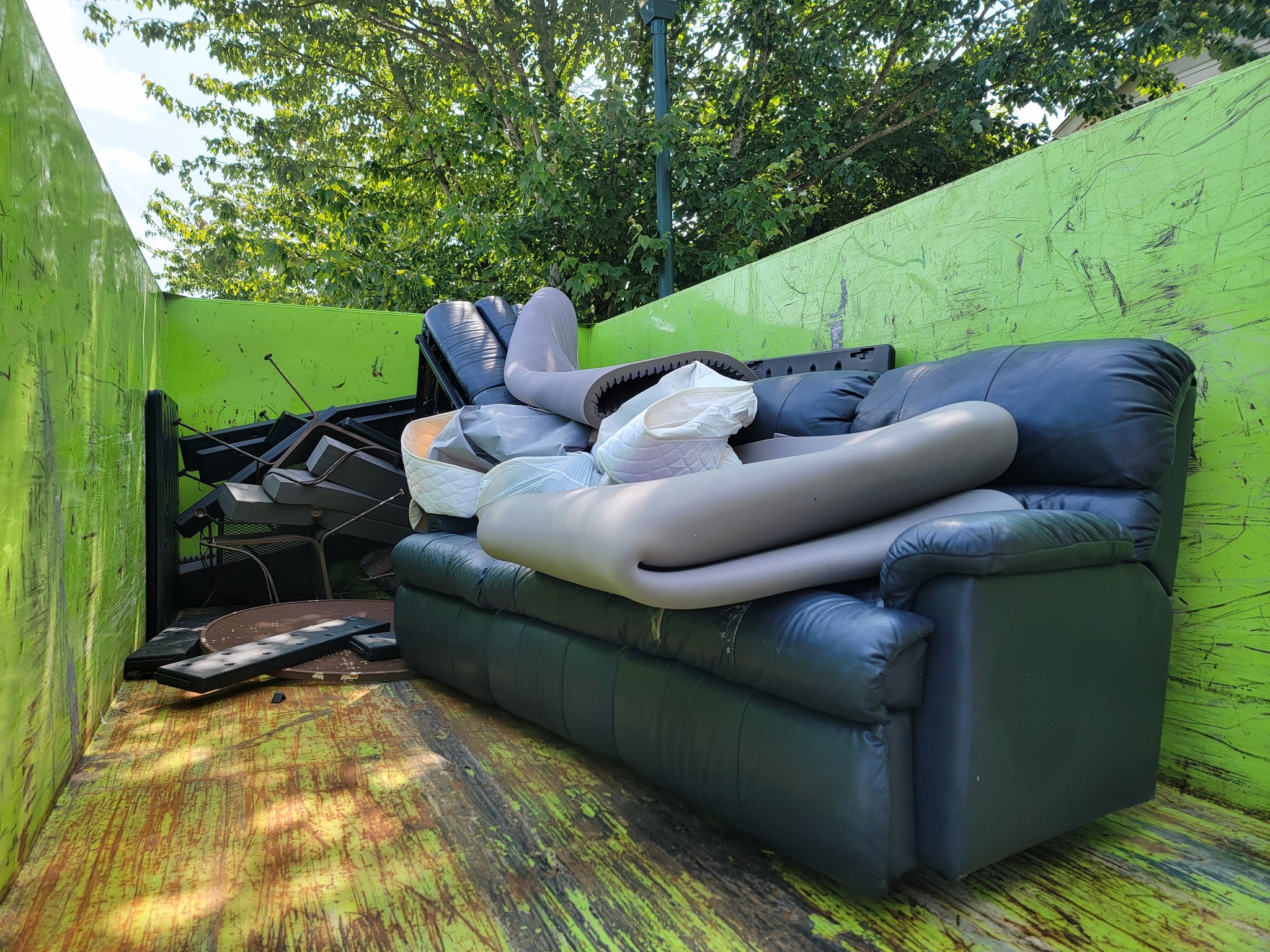 renovation cleanup - sofa couch